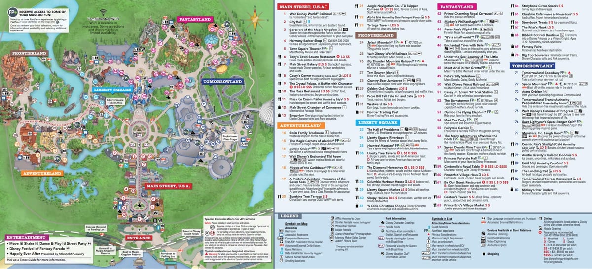 ディズニー世界の魔法の王国-地図