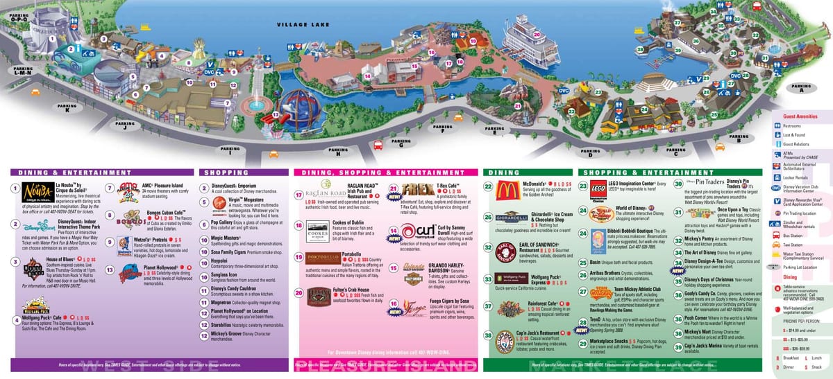 繁華街にディズニーオーランドの地図