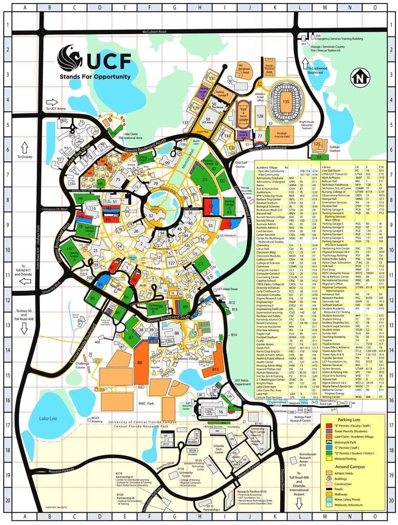 地図のセントラル-フロリダ大学