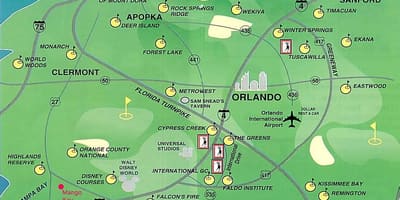 地図のオーランドゴルフコース