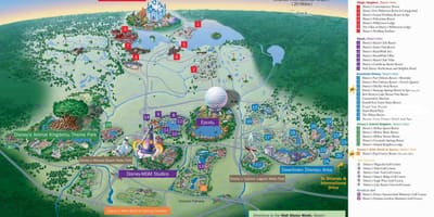 地図のウォルトディズニーワールド