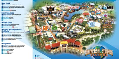 地図のユニバーサルスタジオオーランド