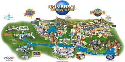 ユニバーサルスタジオ地図オーランド
