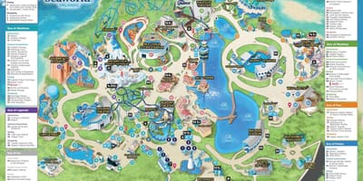 地図のシーワールドオーランド